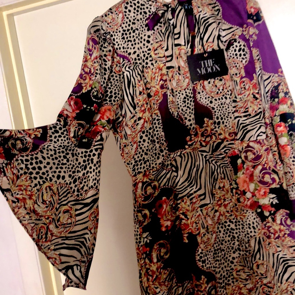 Brave new multicolored purple dress from The Moon.